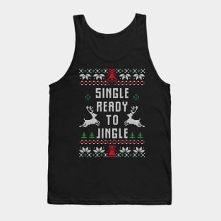 Single Ready To Jingle Christmas Xmas Gift Ugly Tank Top